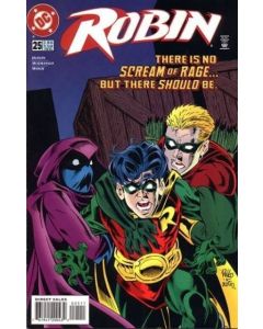 Robin (1993) #  25 (6.0-FN) price tag on back cover Spolier, Green Arrow