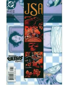 JSA (1999) #  67 (7.0-FVF) Identity Crisis Tie-in, Minor spine discoloration