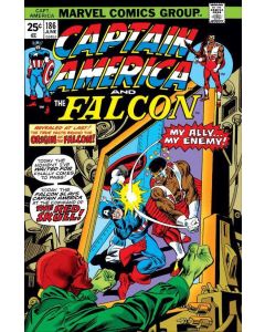 Captain America (1968) # 186 (5.0-VGF) Red Skull, Origin of Falcon