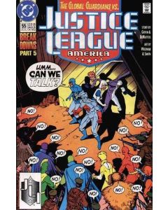 Justice League America (1987) #  55 (6.0-FN) Tag on back cover