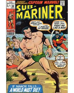 Sub-Mariner (1968) #  30 UK Price (6.0-FN) Captain Marvel