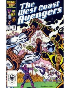 Avengers West Coast (1985) #  11 (8.0-VF) Origin of Mockingbird