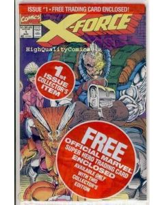 X-Force (1991) #   1 Polybag with X-Force Team Card Rust Pricetag (6.0-FN)